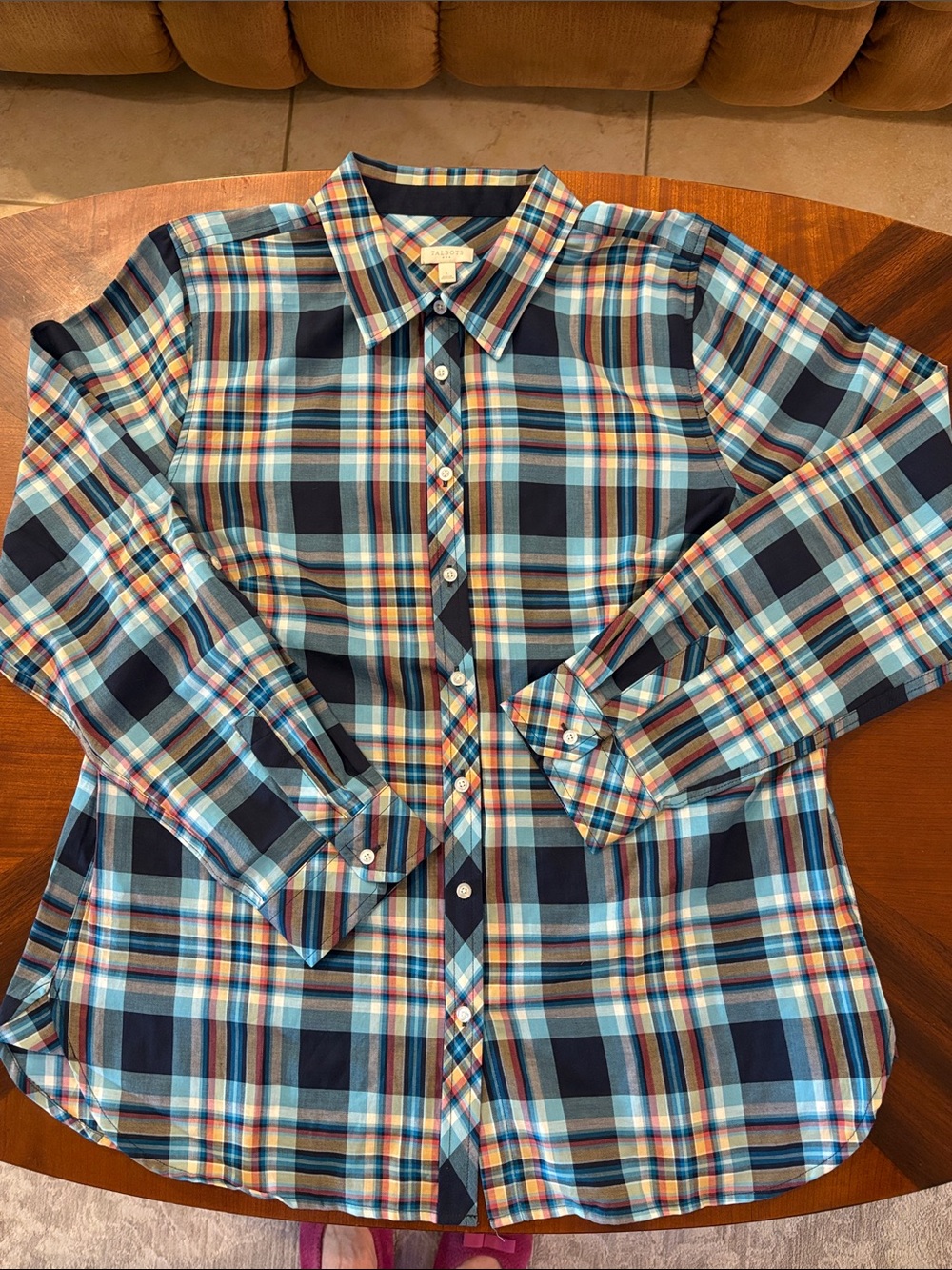 Talbots Women’s Plaid Button-Down Shirt - Blue Multi